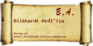 Blikhardt Atália névjegykártya